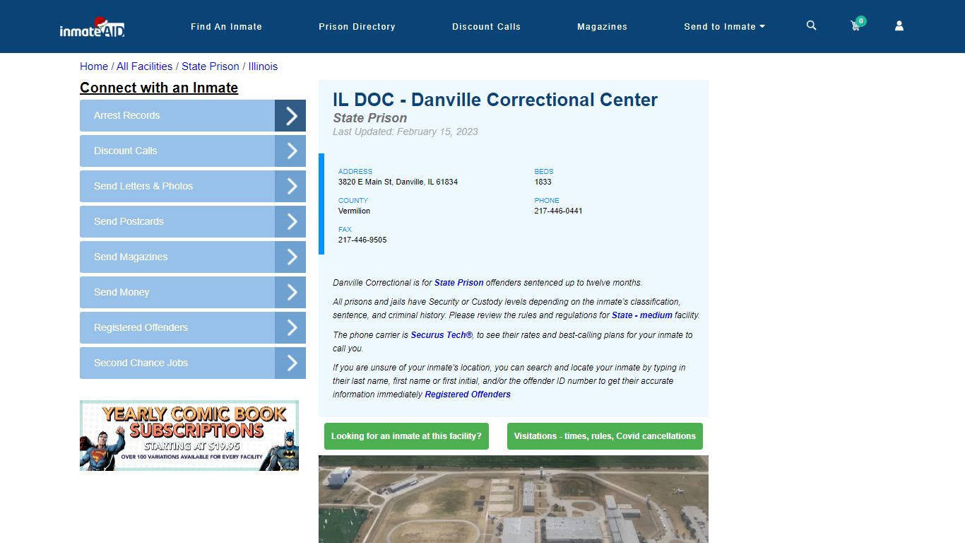 IL DOC - Danville Correctional Center & Inmate Search - Danville, IL